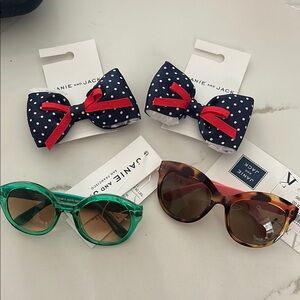 Janie and Jack Kids Bow Tie and Sunglasses Set - Navy, Red, Green, Tortoise